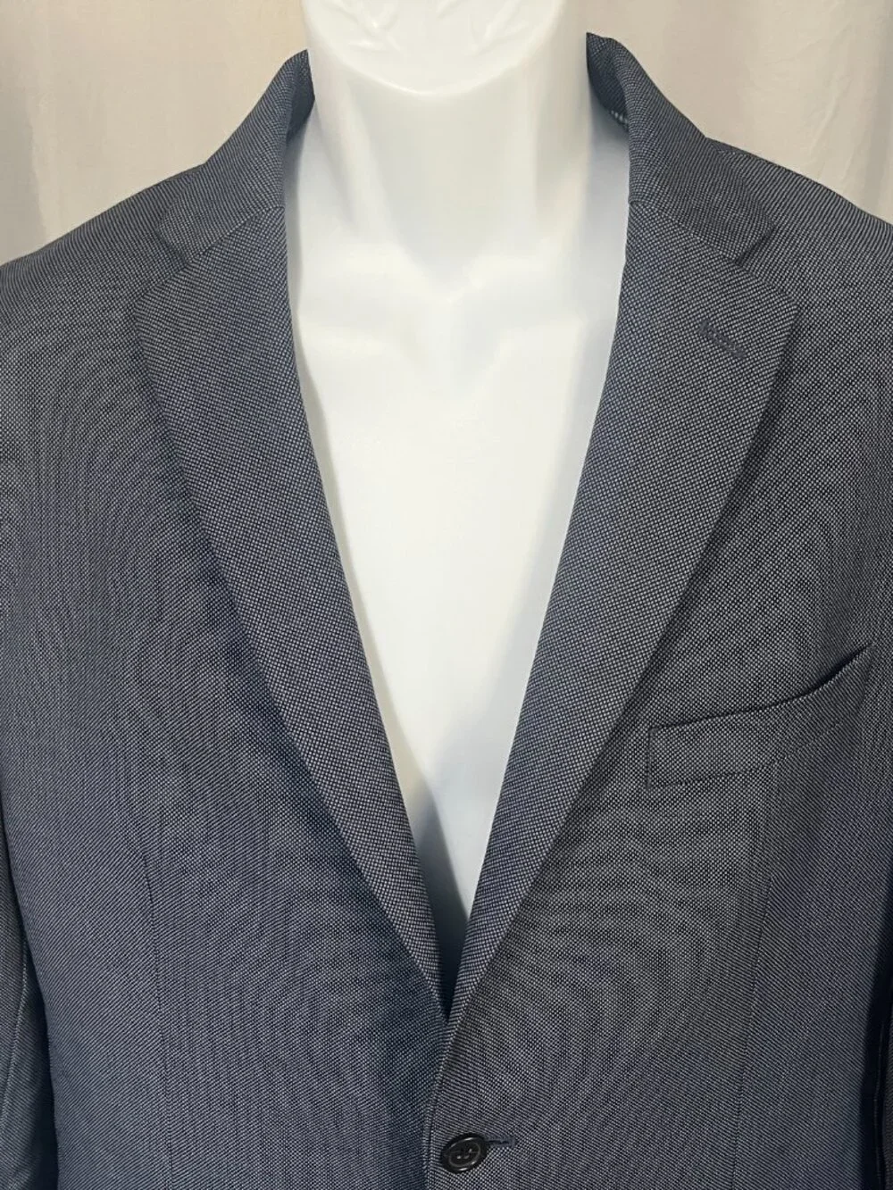 👔 Banana Republic Men's Dark Blue Wool Tailored Fit Sport Coat Blazer 42L 👔